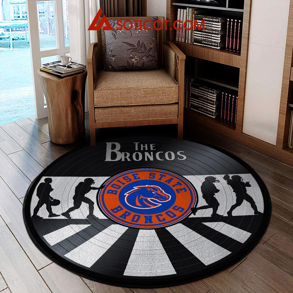 Boise State Broncos New Style Sports Round Rug Carpet Livingroom Mat2B1 VdxGI