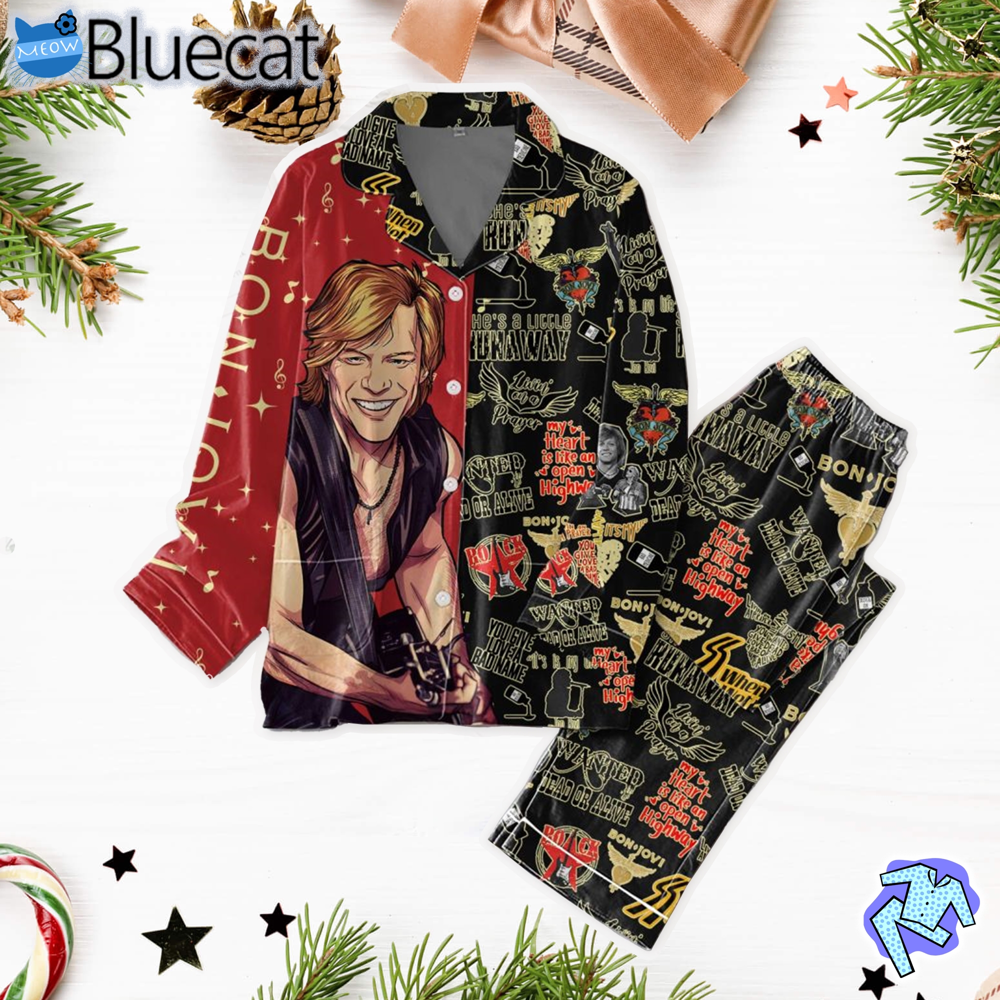 Bon Jovi Hes A Little Runaway Pajamas Set d53031 0