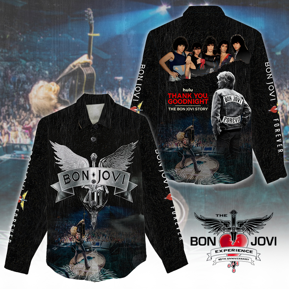 Bon Jovi linen shirt HUANNM4981 Yuna