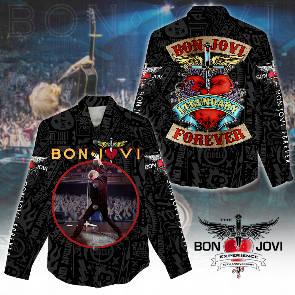 Bon Jovi linen shirt HUANNM4991 Yuna