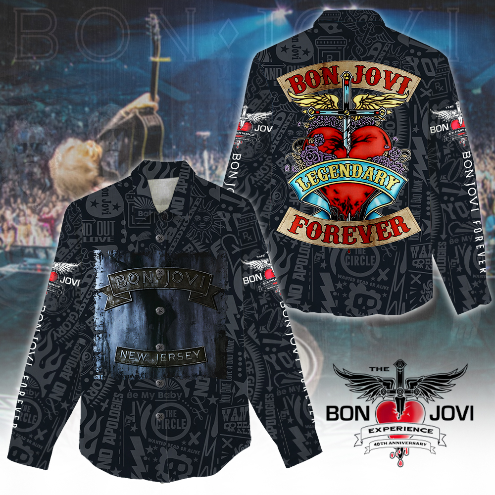 Bon Jovi linen shirt HUANNM4994 Yuna