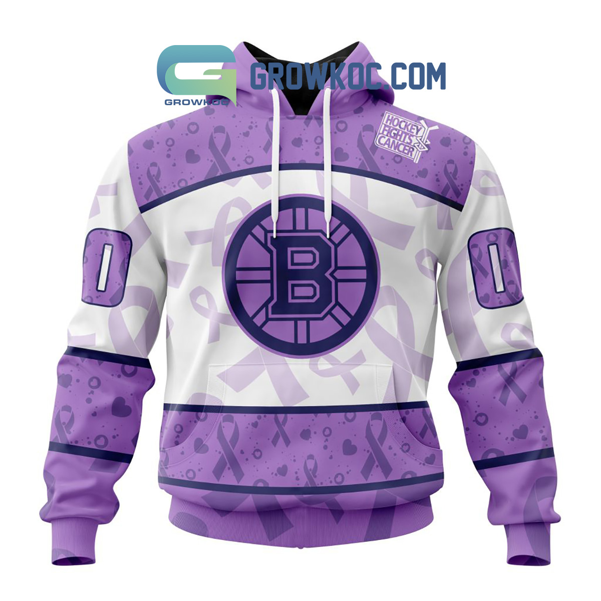 Boston Bruins Lavender Fight Cancer Personalized Hoodie Shirts2B1 bqmbq