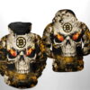 Boston Bruins NHL Skull All Over Print Hoodie 0