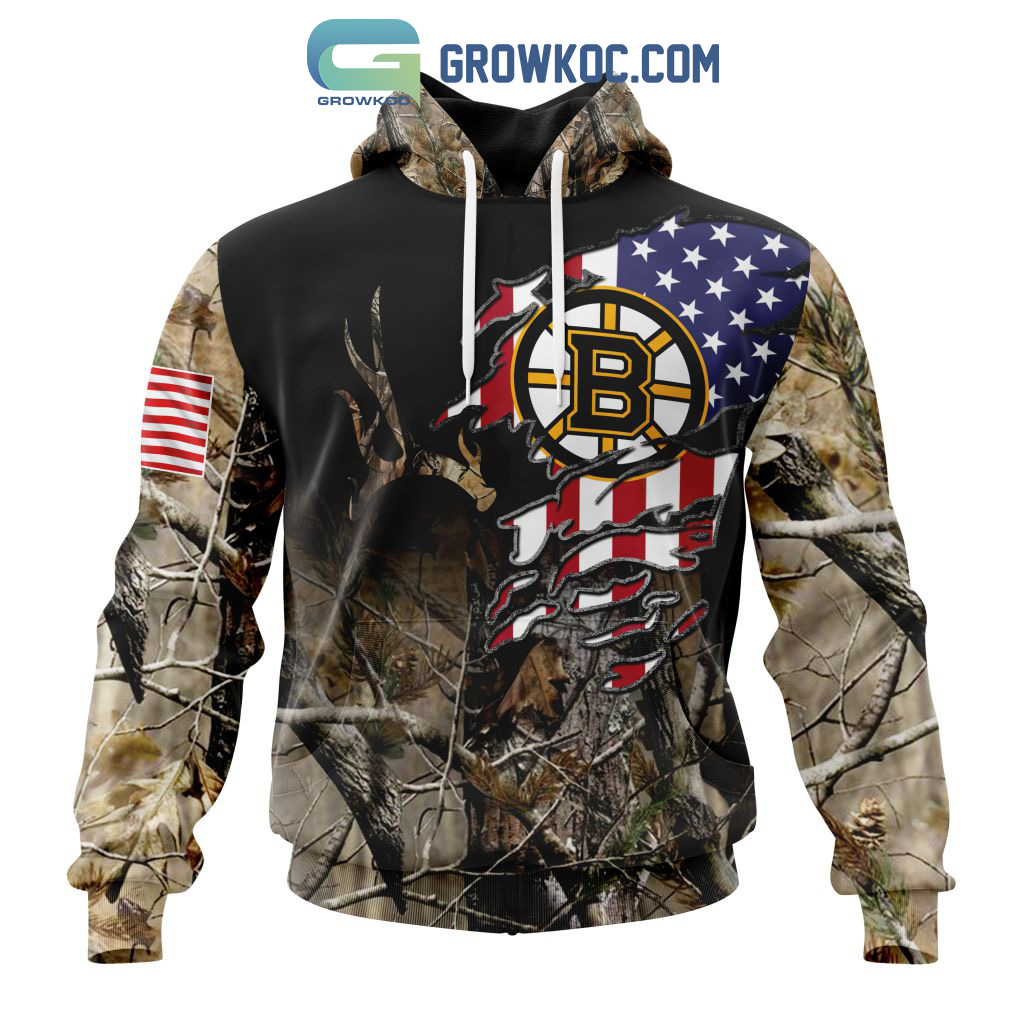 Boston Bruins NHL Special Camo Realtree Hunting Personalized Hoodie T Shirt2B1 P74fh