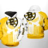 Boston Bruins NHL Team Skull All Over Print Hoodie 0