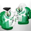 Boston Celtics NBA Team Skull All Over Print Hoodie 0