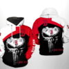 Boston Red Sox MLB Punisher Skull All Over Print Hoodie 0