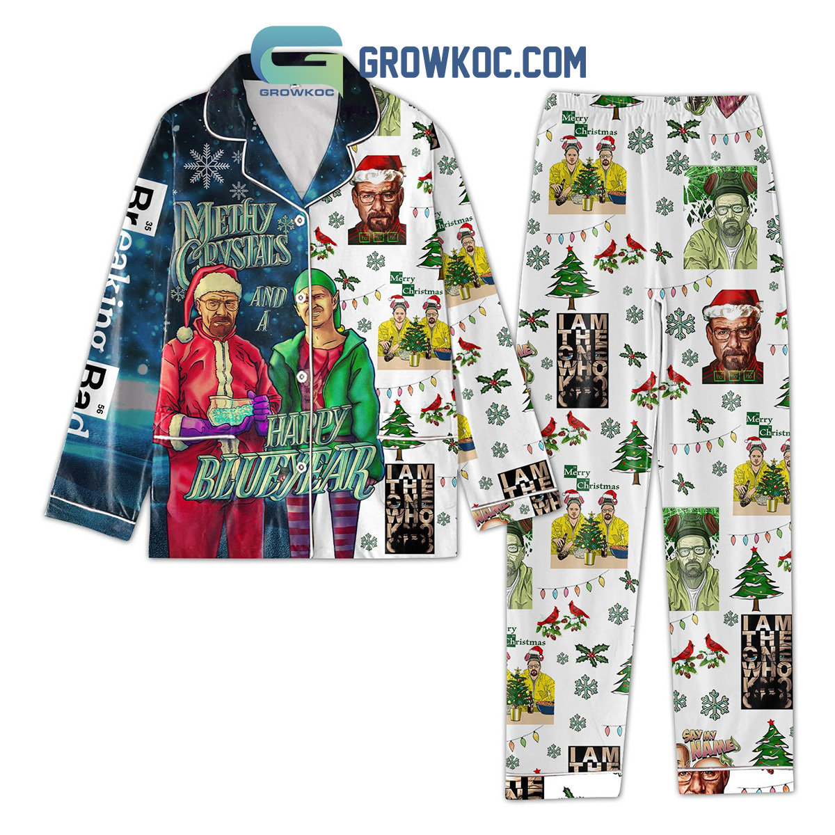 Breaking Bad Merry Chirstmas And Happy Blueyear Pajamas Set2B1 QXGGR