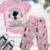 Bridgerton Spill The Tea Lady Whistledowns Society Papers Fleece Pajamas Set Pink2B1 CXeTJ