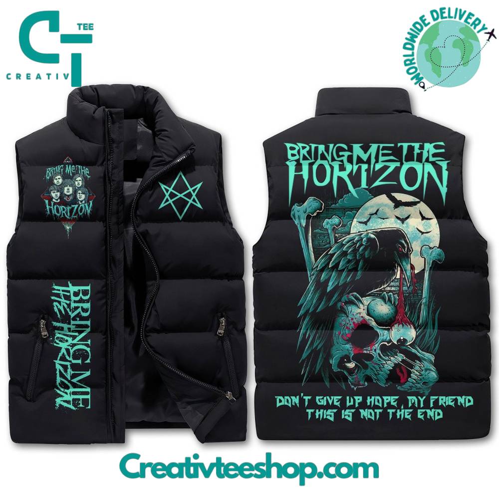 Bring Me The Horizon Dont Give Up Hope Sleeveless Puffer Down Jacket 1