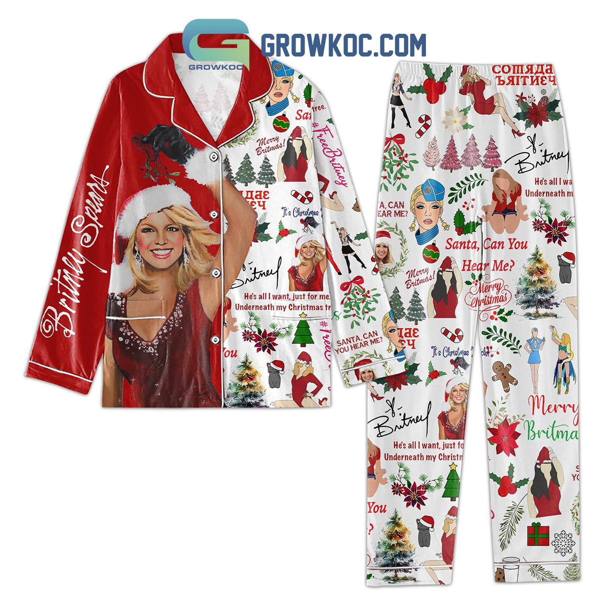 Britney Spears Hes All I Want Just For Me Underneath My Christmas Tree Pajamas Set 9d5af8 0