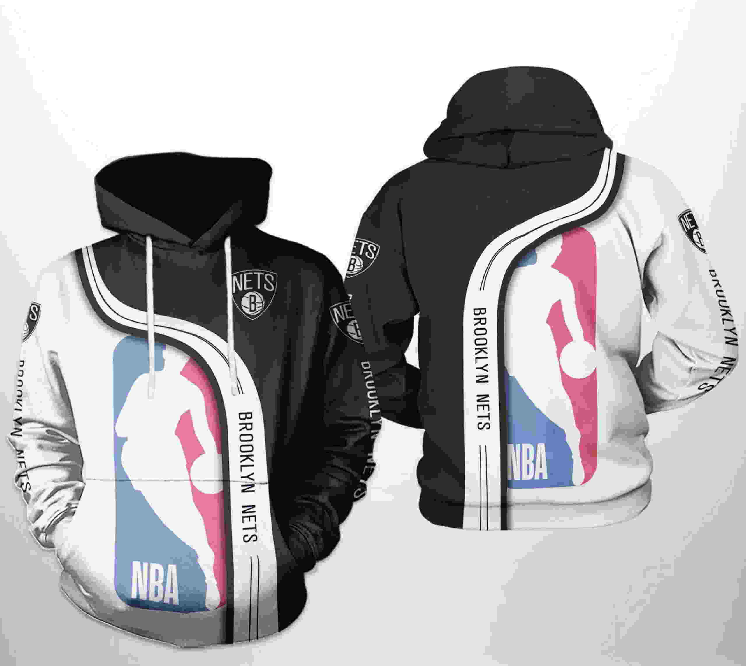 Brooklyn Nets NBA Team All Over Print Zip Up Hoodie 3D 0