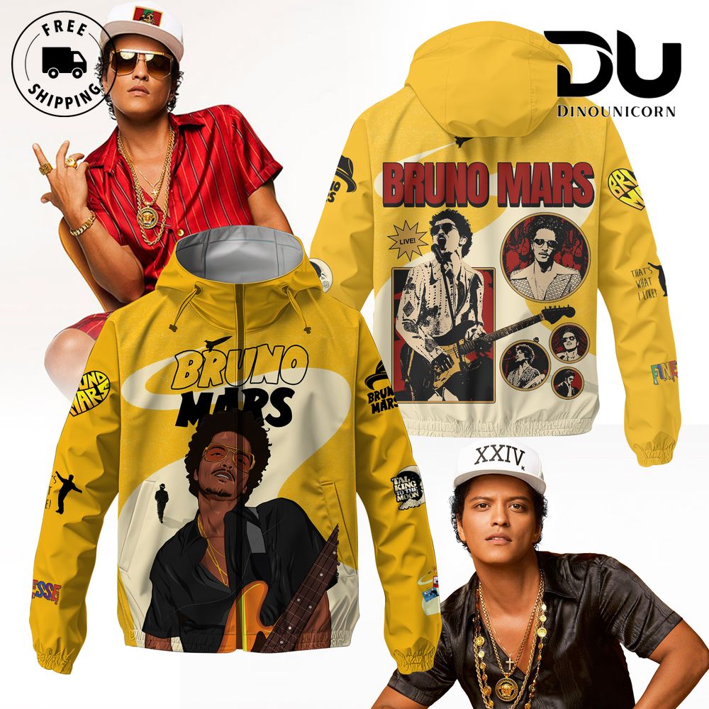 Bruno Mars Windbreaker Outdoor Jacket 4