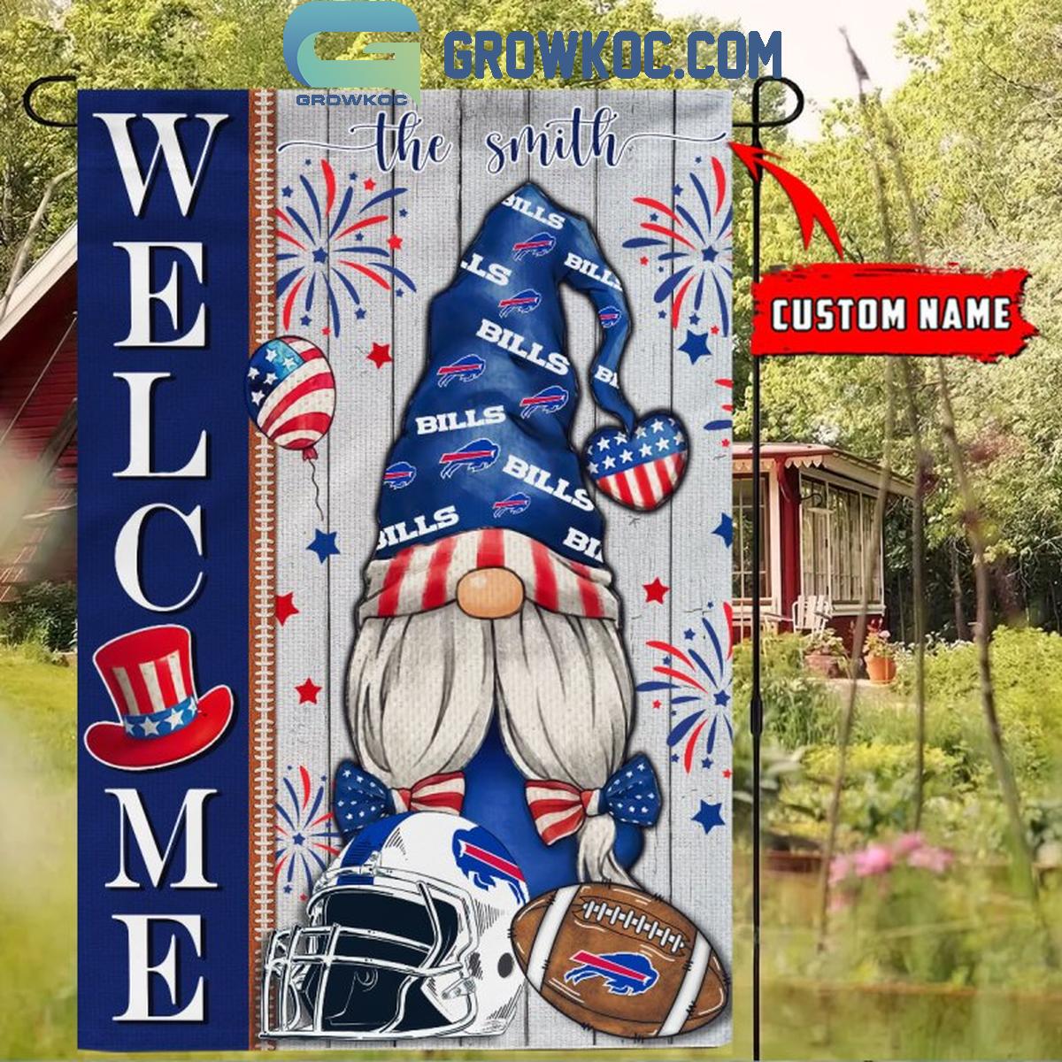 Buffalo Bills Football Welcome 4th Of July Personalized Garden Flag 1 MsweC