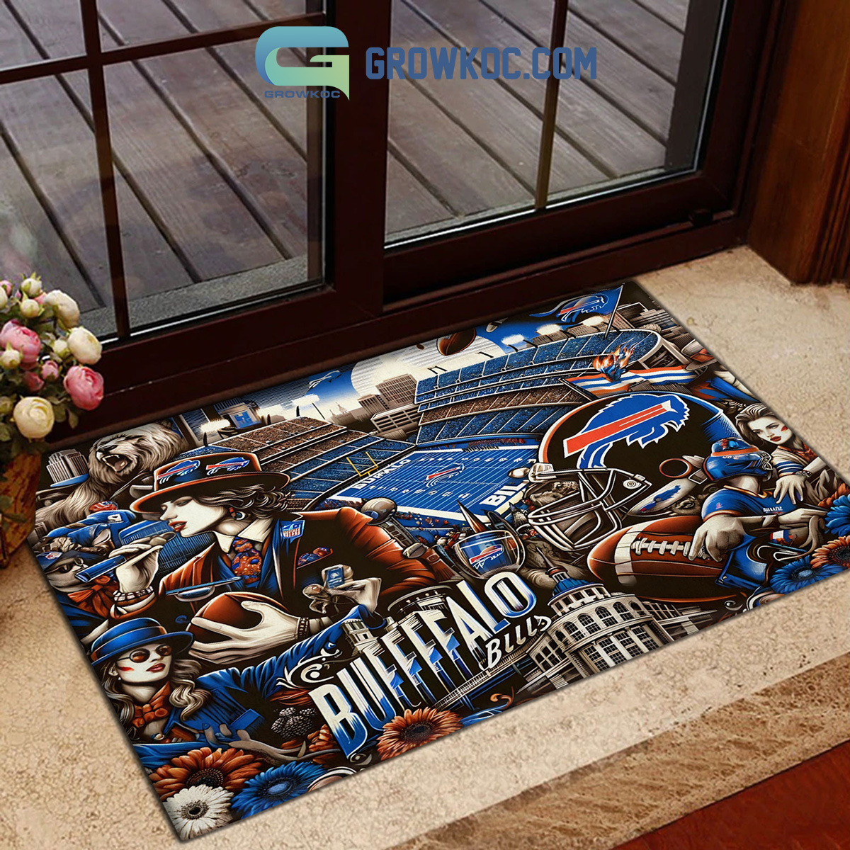 Buffalo Bills Highmark Stadium Football Stadium Doormat2B1 bfsjL