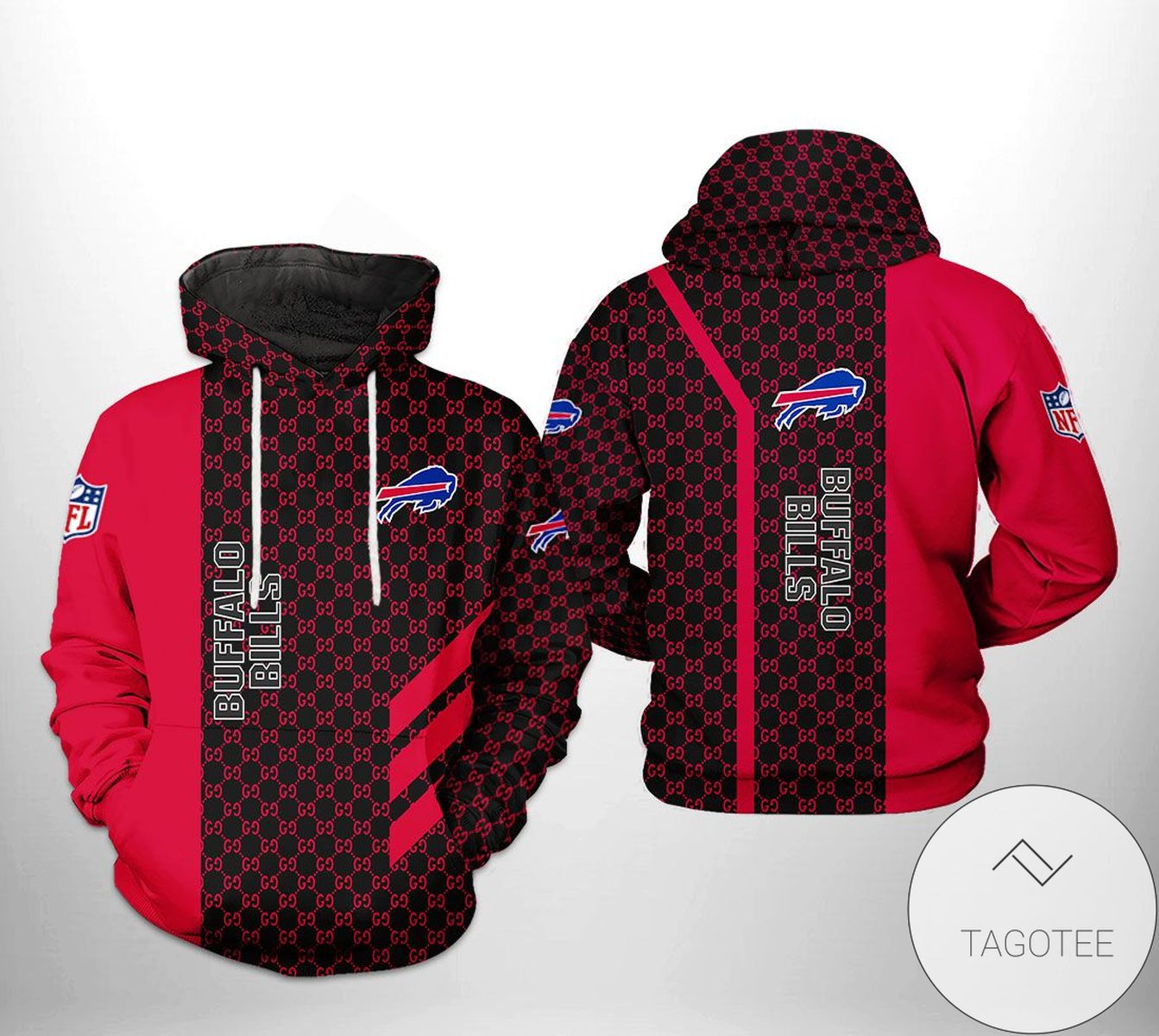 Buffalo Bills NFL 3D Printed Hoodie Zipper Hooded Jacket