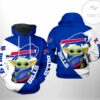 Buffalo Bills NFL Baby Yoda Team 3D Printed Hoodie Zipper Hooded Jacket