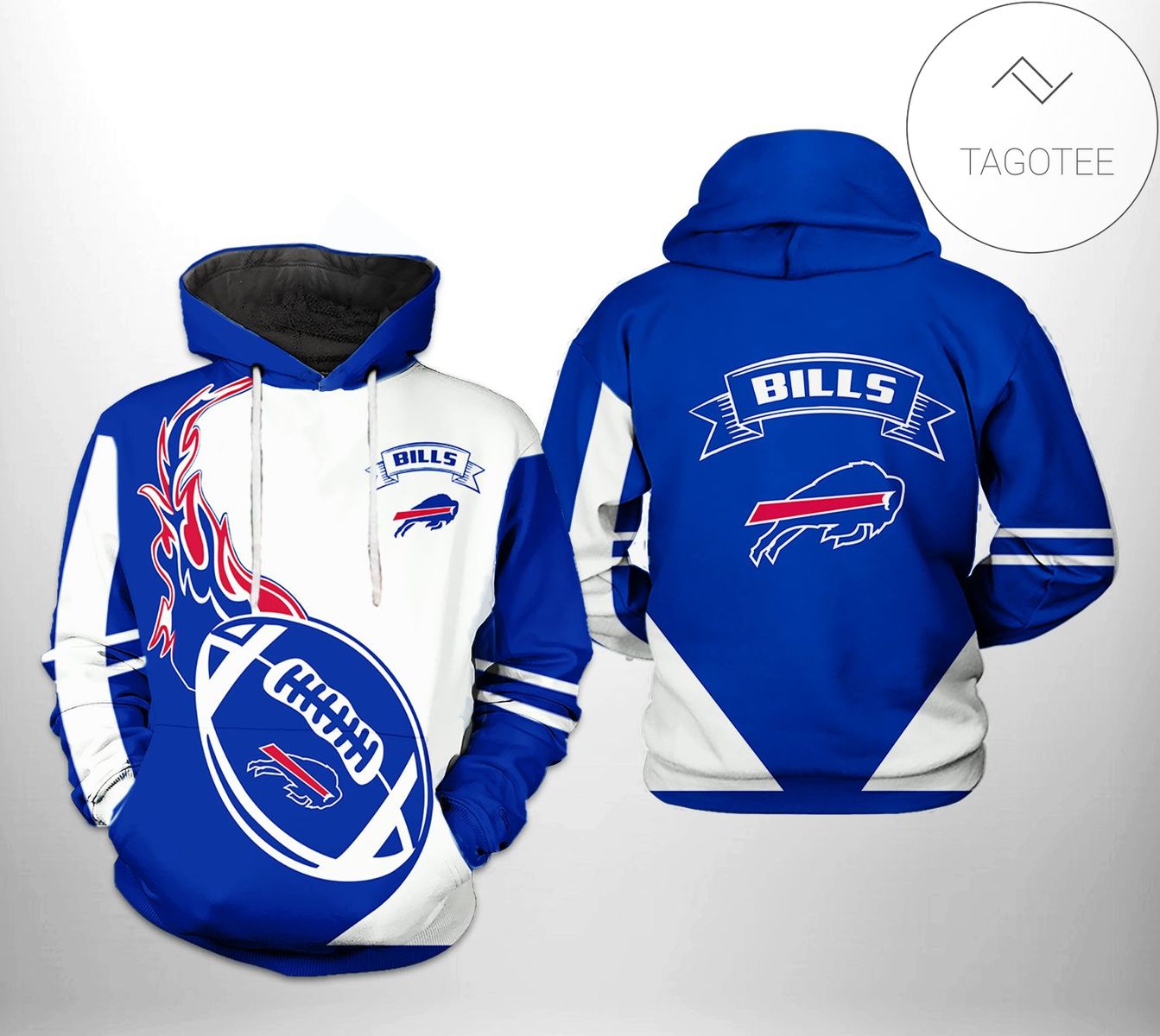 Buffalo Bills NFL Classic 3D Printed Hoodie Zipper Hooded Jacket