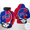 Buffalo Bills NFL Grateful Dead 3D Printed Hoodie Zipper Hooded Jacket