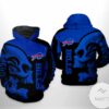 Buffalo Bills NFL Skull 3D Printed Hoodie Zipper Hooded Jacket