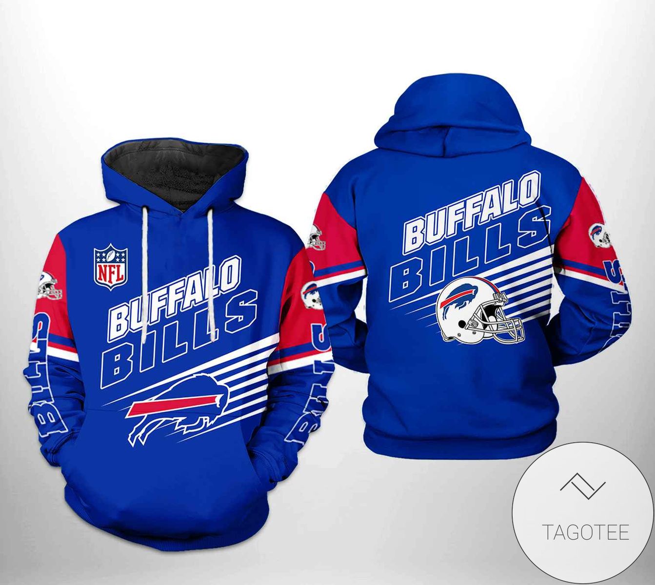 Buffalo Bills NFL Team 3D Printed Hoodie Zipper Hooded Jacket