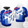 Buffalo Bills NFL Team Skull 3D Printed Hoodie Zipper Hooded Jacket