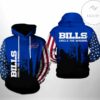 Buffalo Bills NFL Team US 3D Printed Hoodie Zipper Hooded Jacket