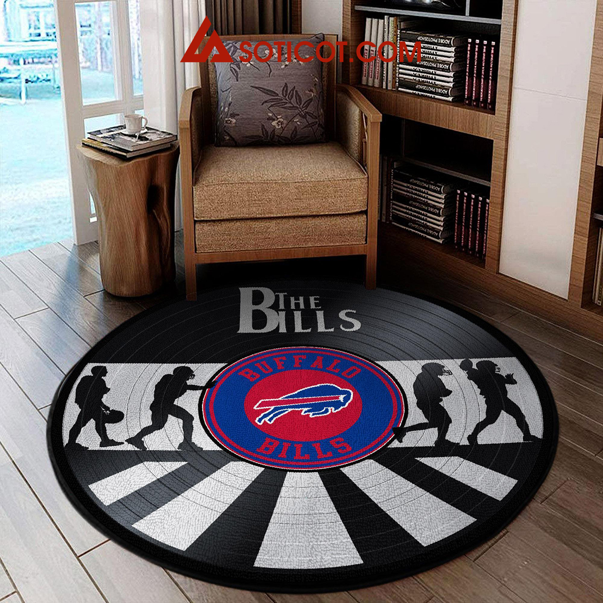 Buffalo Bills New Style Sports Round Rug Carpet Livingroom Mat2B1 m7lO7