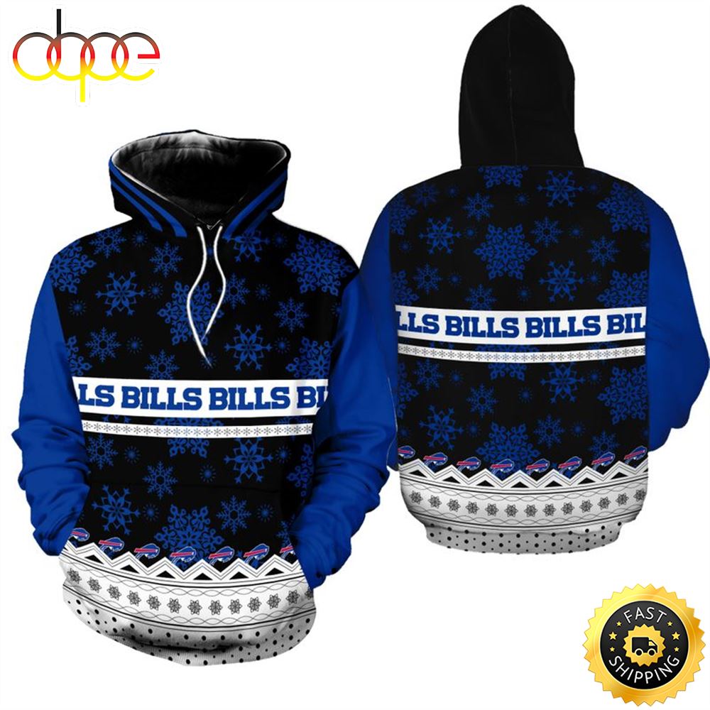 Buffalo Bills Christmas Pattern Limited Edition Basic Football NFL All Over Print Hoodie Shirt