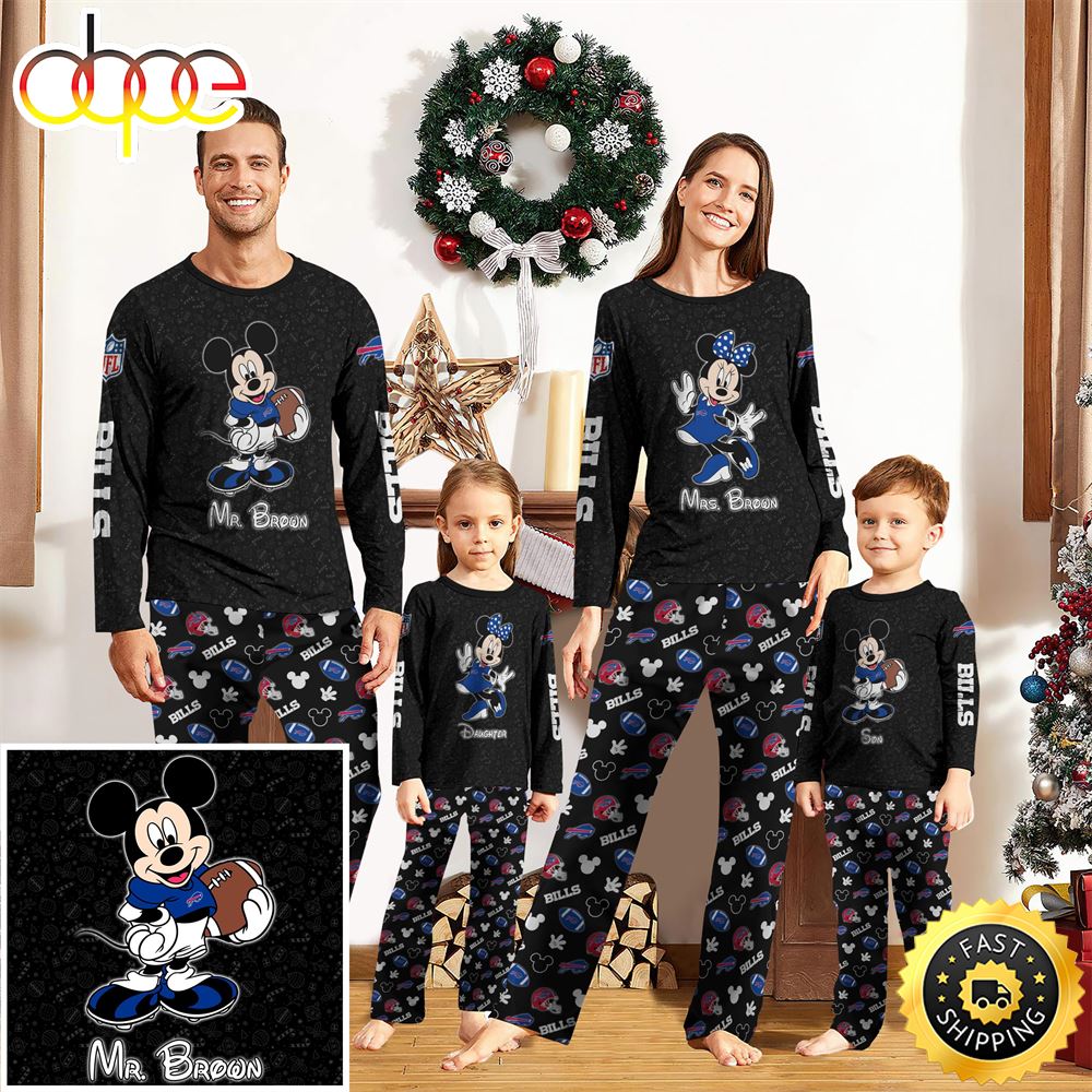 Buffalo Bills Sport And Disney Uniform Pajamas Mickey Mouse NFL Gifts For Kids Pajamas rymfne