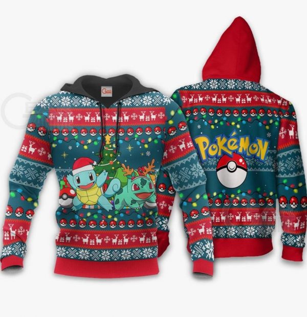 Bulbasaur2BAnd2BSquirtle2BPokemon2BXmas2BGif2BHoodie2B3D Classic2BT Shirt Sweetdreamfly2BC490EN J00Zk 600x620 1