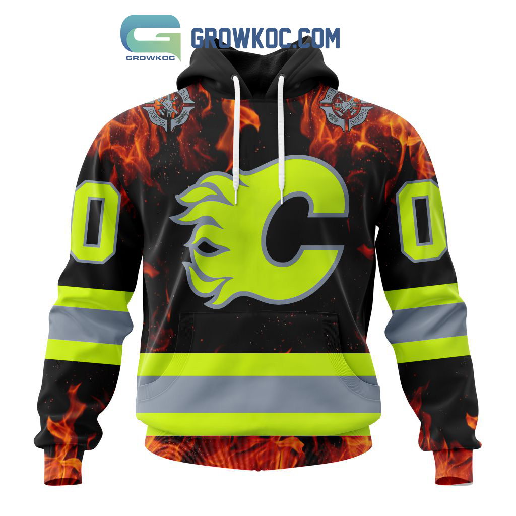 Calgary Flames Honoring Firefighters Hoodie Shirts2B1 dGCVa