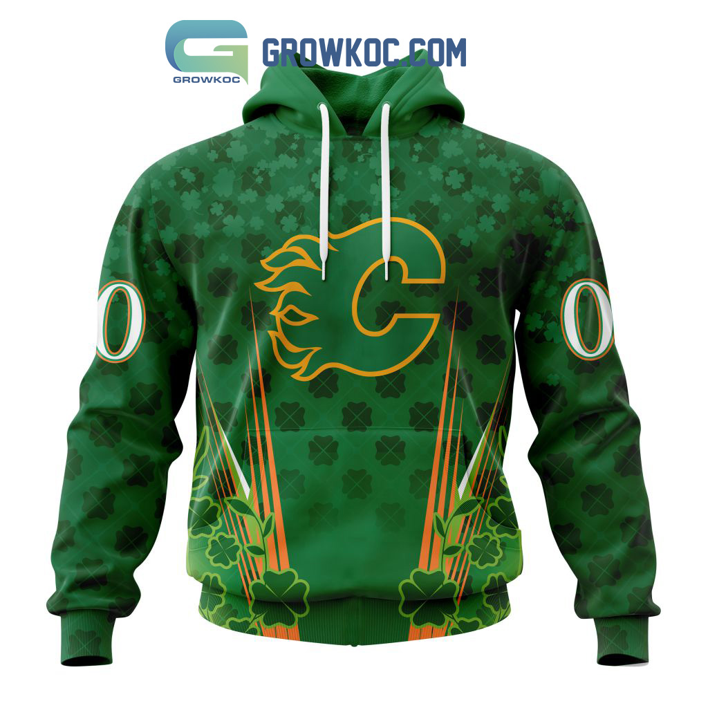 Calgary Flames St. Patricks Day Personalized Hoodie Shirts2B1 AYu0y