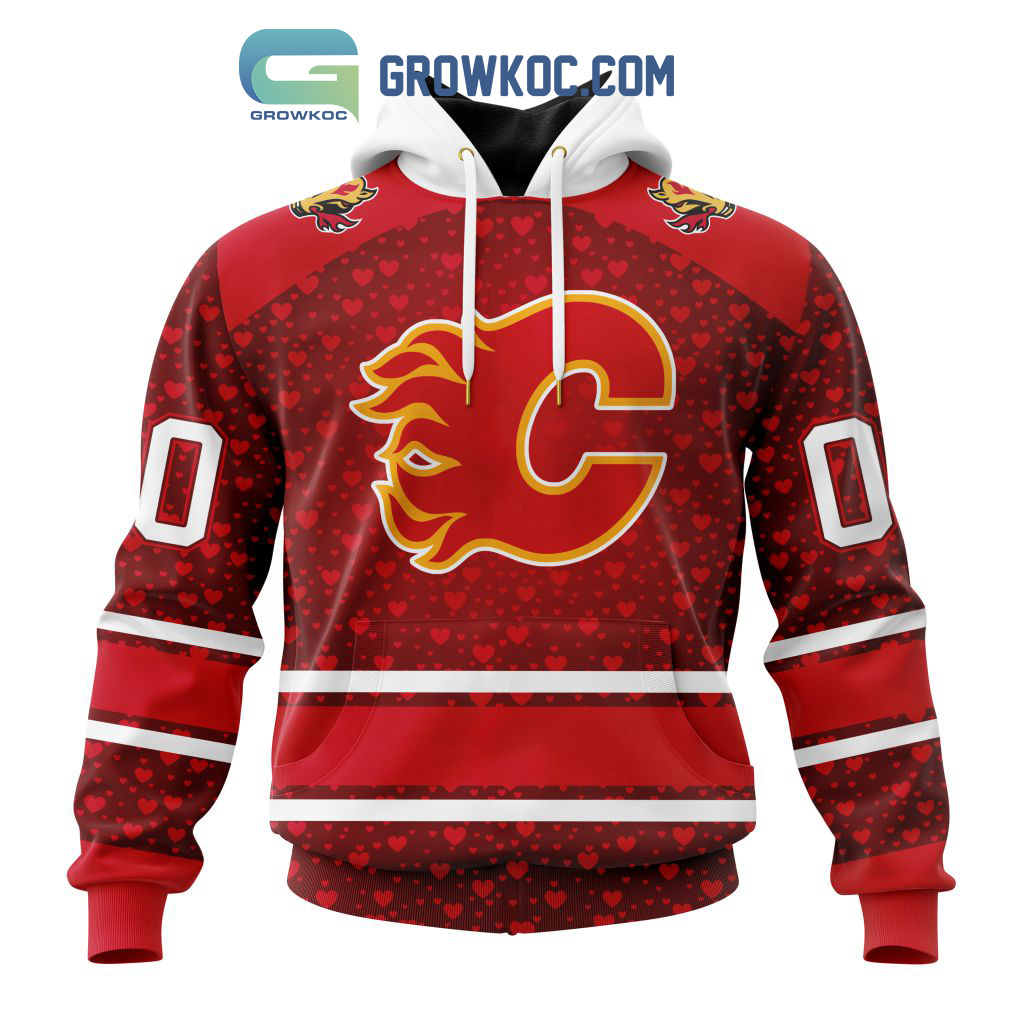 Calgary Flames Valentines Day Fan Hoodie Shirts2B1 9b66C