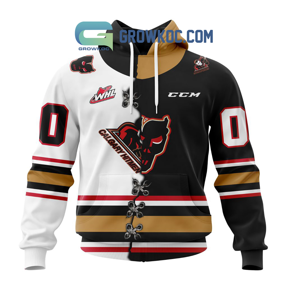 Calgary Hitmen Mix Home And Away Jersey Personalized Hoodie Shirts2B1 ybaPE