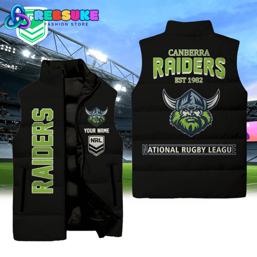 Canberra Raiders NRL Sleeveless Puffer Down Vest 1