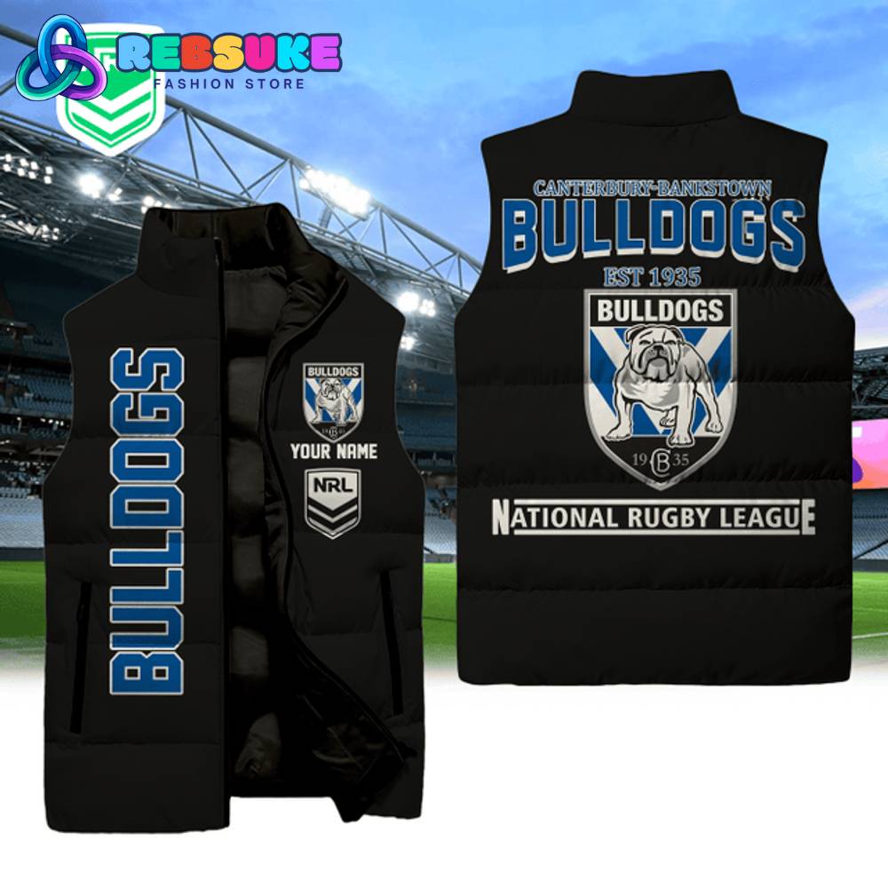 CanterburyBankstown Bulldogs NRL Sleeveless Puffer Down Vest 1