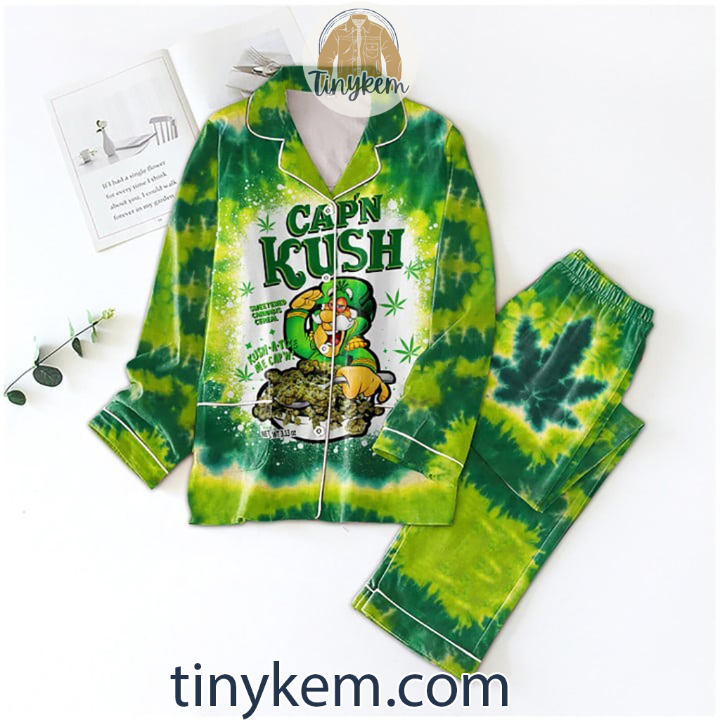 CapN Kush Green Tie dye Pajamas Set2B1 IPK3K