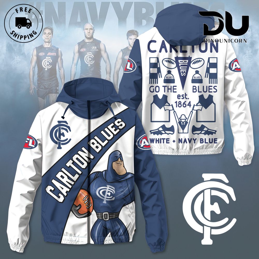 Carlton Football Club Windbreaker Outdoor Jacket 1