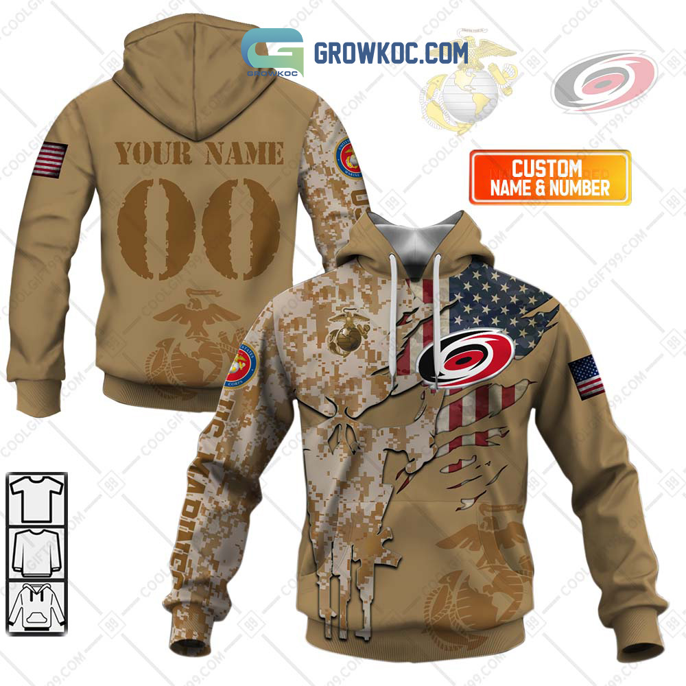 Carolina Hurricanes Marine Corps Personalized Hoodie Shirts2B1 oYCsg