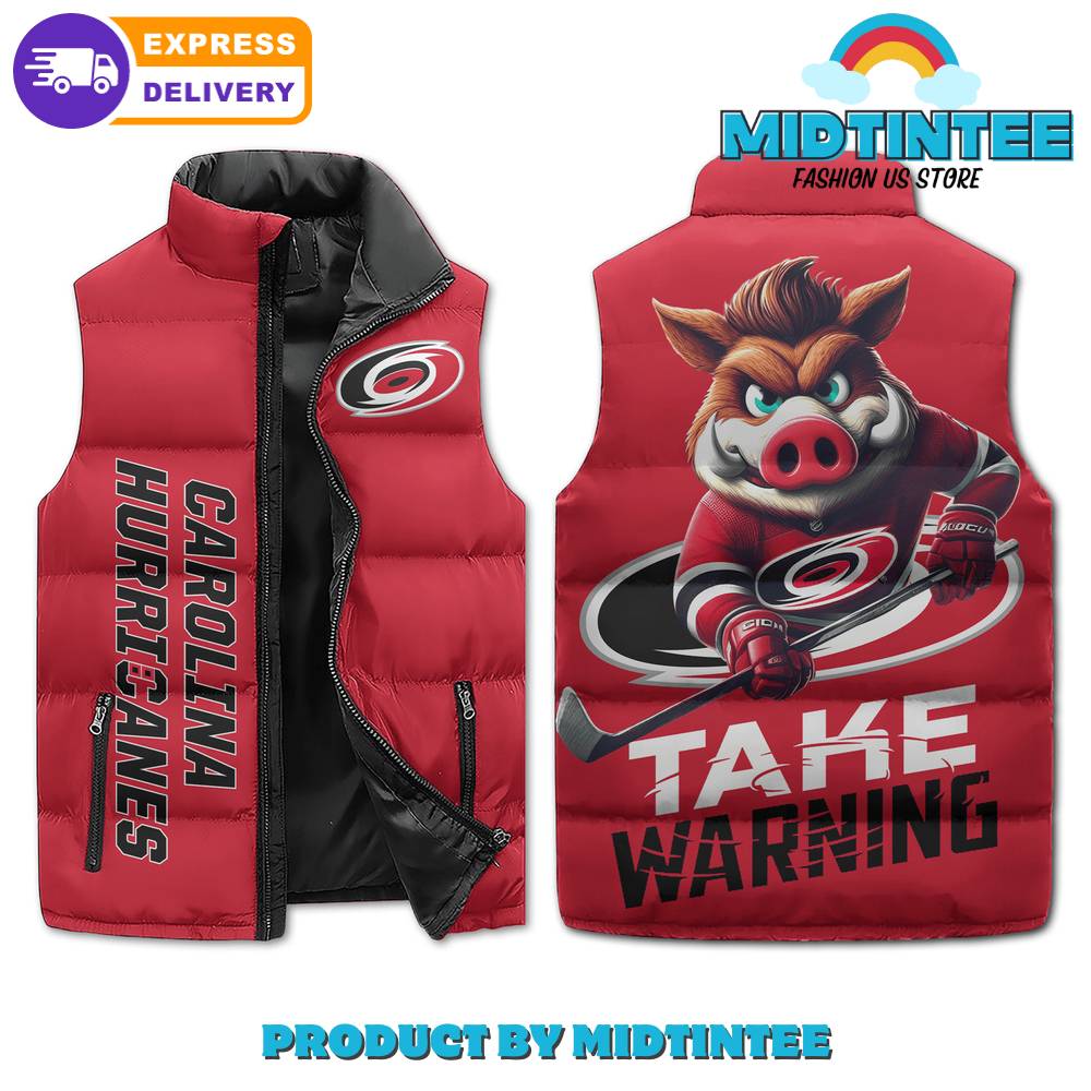 Carolina Hurricanes NHL Take Warning Cotton Vest 1