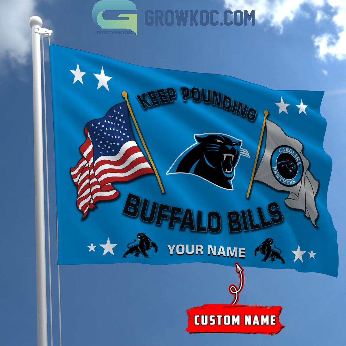 Carolina Panthers Keep Pounding 2024 Personalized Flag 1 7OG5I