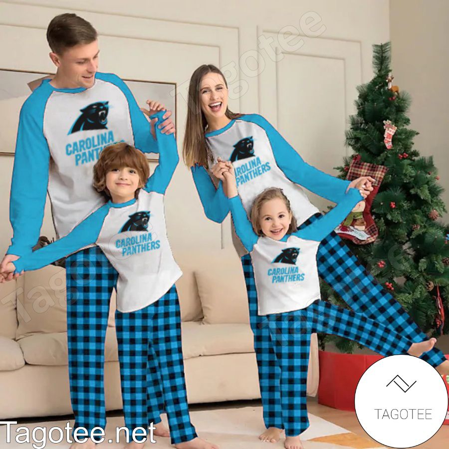 Carolina Panthers NFL Buffalo Plaid Pajamas Set