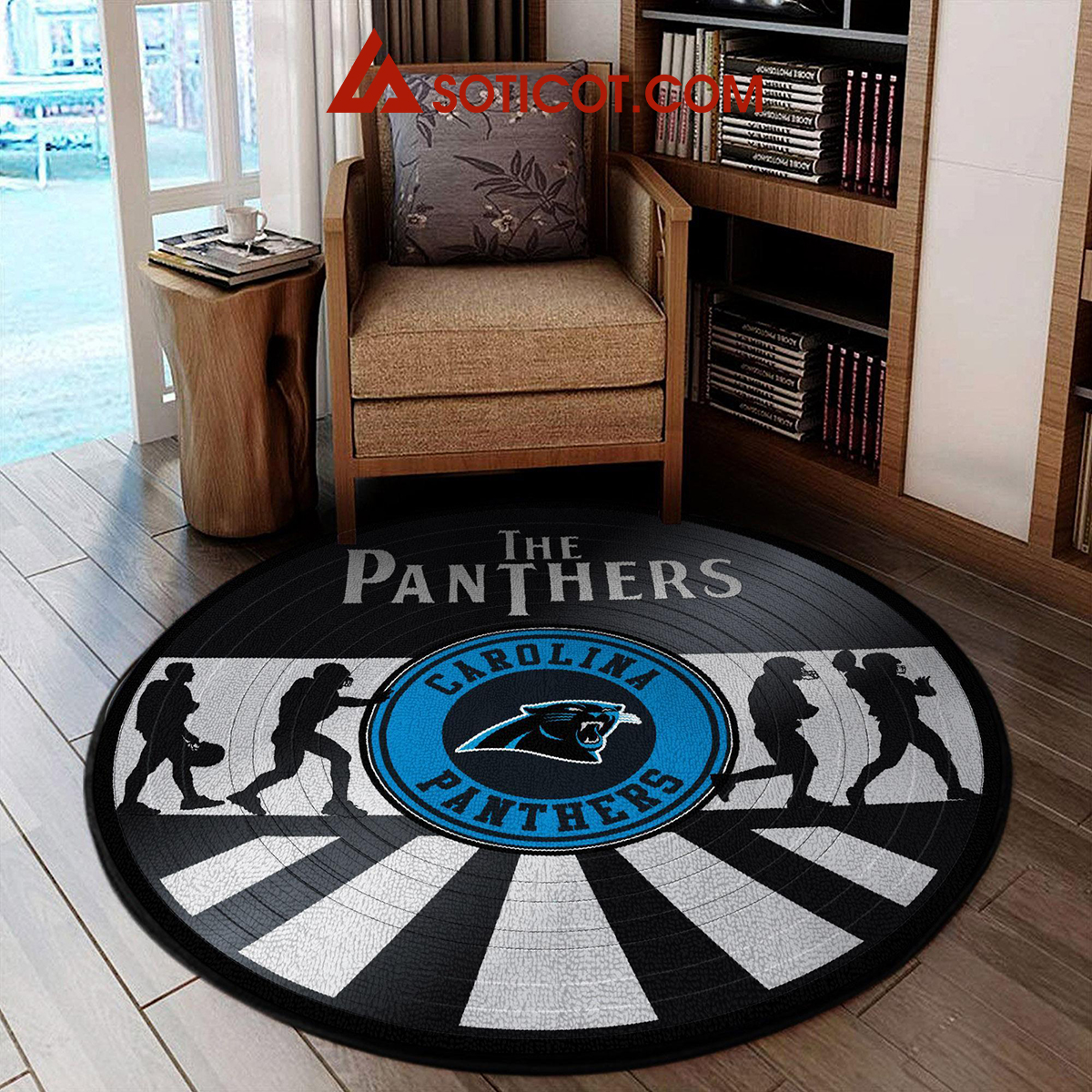 Carolina Panthers New Style Sports Round Rug Carpet Livingroom Mat2B1 coD4u