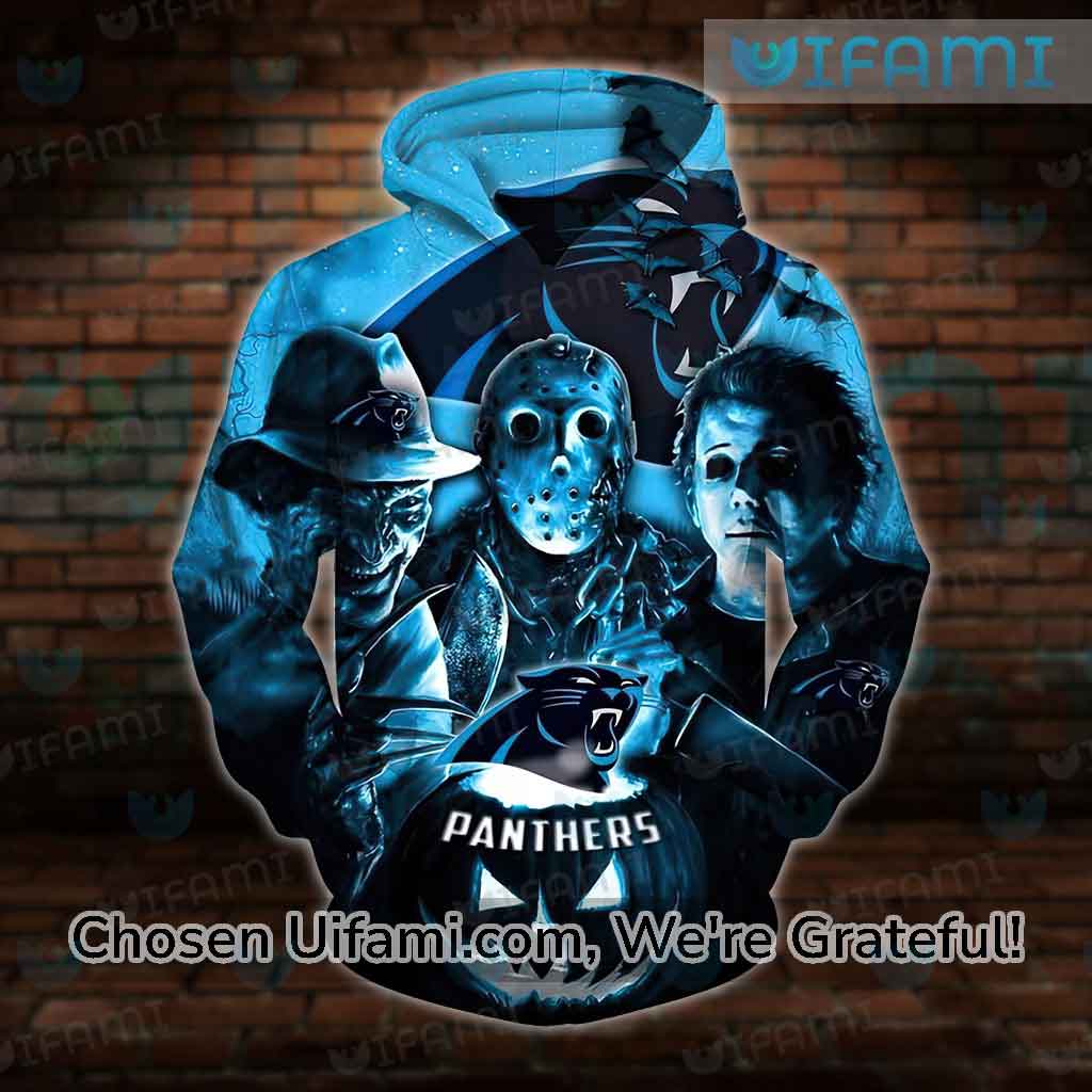 Carolina Panthers Zip Up Hoodie 3D Jason Voorhees Michael Myers Freddy Krueger Gift 1