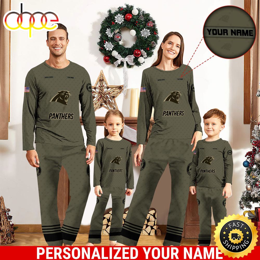 Carolina Panthers Pajamas Sport Pajamas Personalized Your Name NFL Pajamas v0yoqb