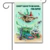 Cat Diving in Gifts Christmas Garden Flag