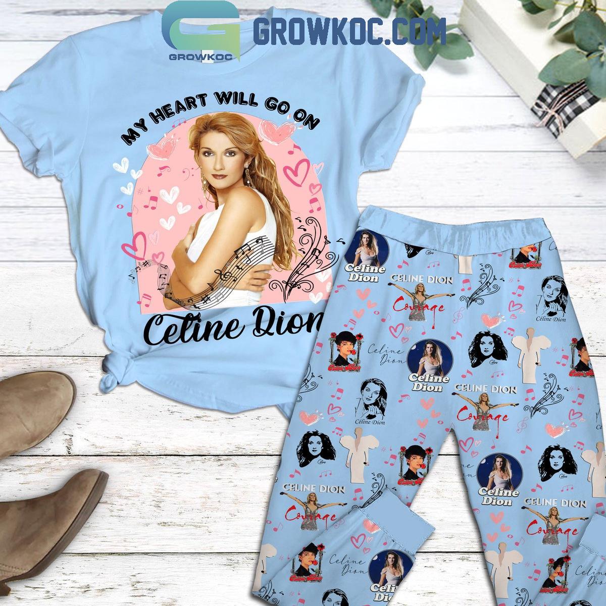 Celine Dion My Heart Will Go On Fleece Pajamas Set 1 KTsXH