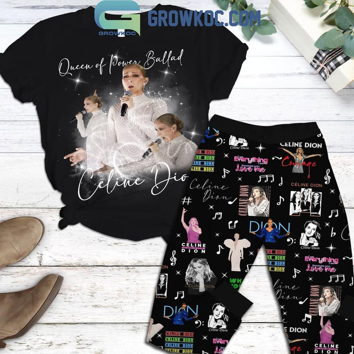 Celine Dion Queen Of Power Ballad Fleece Pajamas Set 1 QBIgK