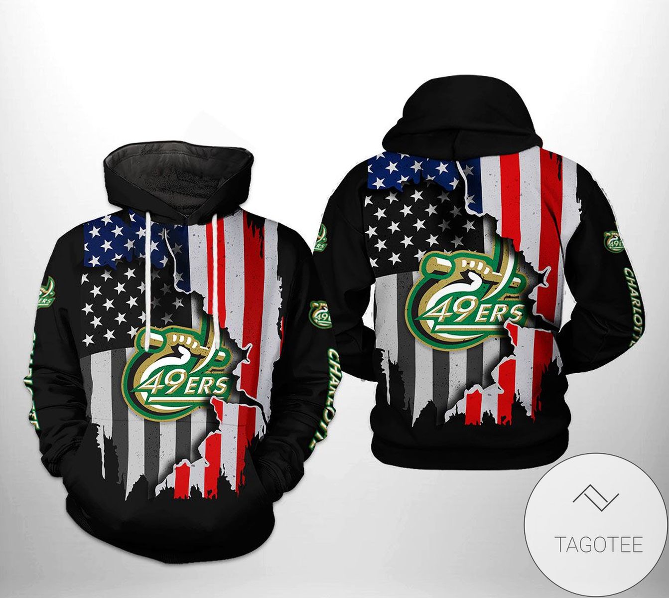 Charlotte 49Ers Us Flag 3D Printed Hooded Jacket 0